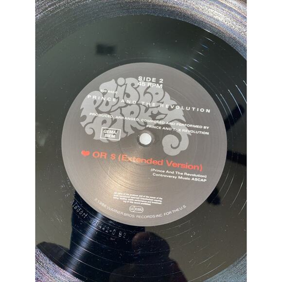 PRINCE - KISS - 1986 12” Record 45 RPM - PAISLEY PARK (Mint) - Picture 8 of 10